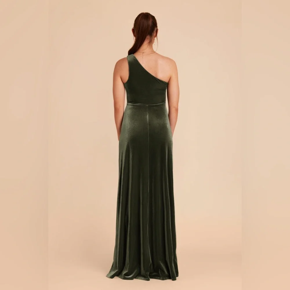 Birdy Grey Olive Green One-Shoulder Maxi Dress - Picture 11 of 13